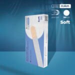 Limas desechables blancas PapmAm con base de madera (con capa de espuma suave) EXPERT 20 (25 unidades) 150 grit