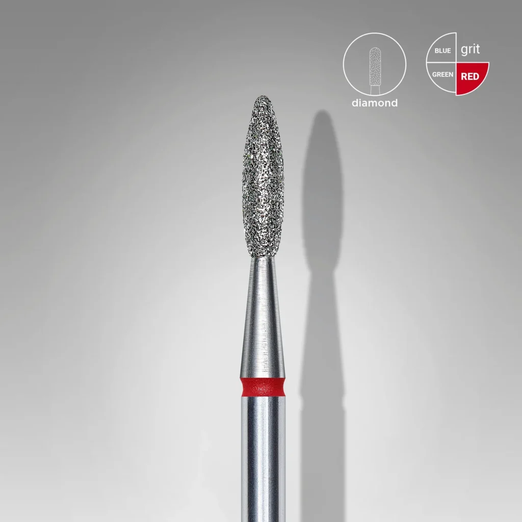 Punta diamante, «llama» 2.1 mm rojo
